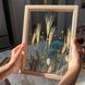 Картина с композицией растений в размере М, рама из массива дерева бук натуральный