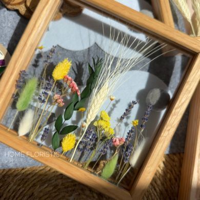 Картина з композицією із рослин в розмірі S, рама з масиву дерева дуб покритий маслом S-D-M-M-42 фото